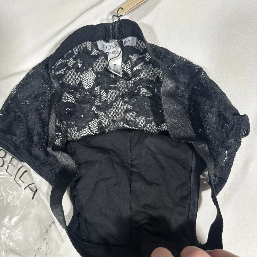 NWT Cosabella [ Mens Medium ] Lace Never Say Never Sport Brief Black T2241